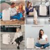Travel Backpack for Women, 17 Inch Carry On Laptop Backpack Flight Approved with 3 Packing Cubes, Mochila de Viaje Casual Daypack with USB Charging for Business, Hiking, Water Resistant, Beige - Image 2